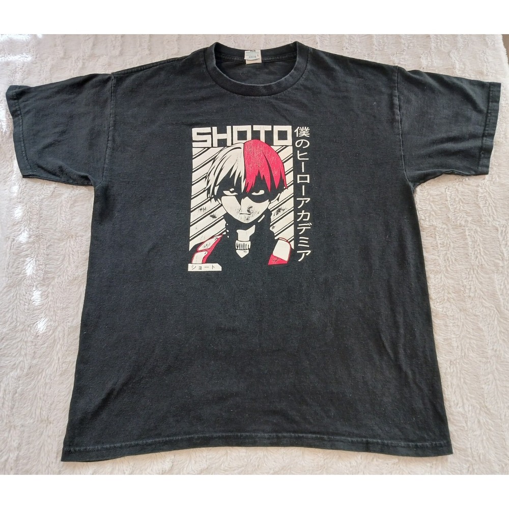 My Hero Academia Men's Anime Shoto Todoroki T-Shirt Size Large Tee Styled Value